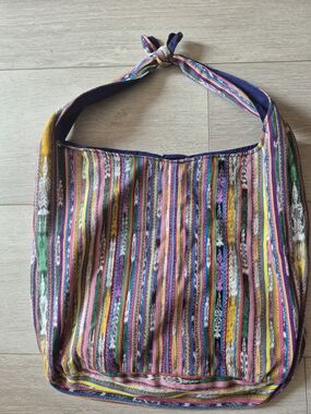 Handmade Guatemala Woven Cotton Hobo Shoulder Bag Ruth y Nohemi